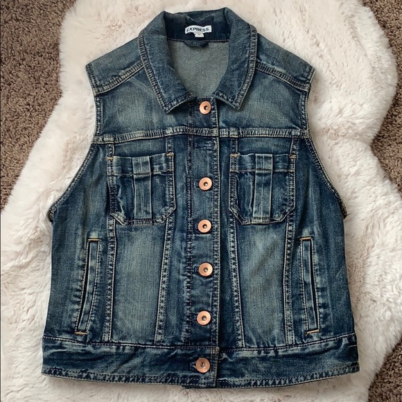 express denim vest